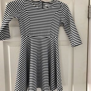 Fab kids stripped fit and flair dress; M